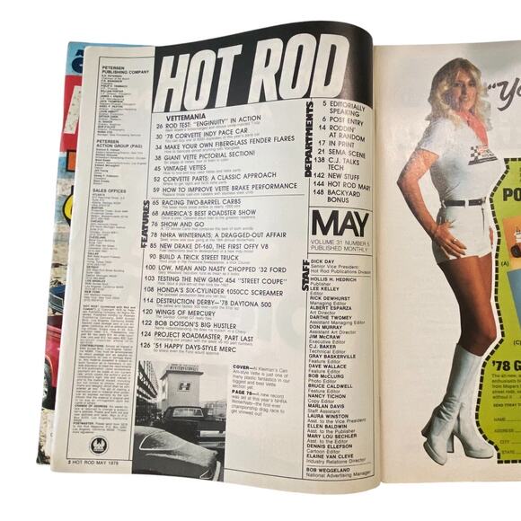 Vtg Lot 3 Hot Rod May June August 1978 Magazine Hemi Holley Horsepower Chevy - Picture 4 of 9